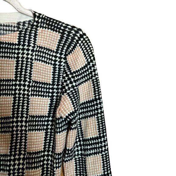 Talbots Sweater Womens XS Multicolor Houndstooth Pure Merino Wool Pullover - Picture 3 of 9